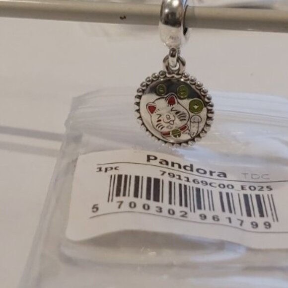 Auth Pandora Sterling Silver *China Exclusive* Lucky Cat Dangle 791169C00-E025 - Picture 6 of 15